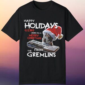 Gremlins Happy Holidays Christmas Movie Classic Gift T-Shirt 26